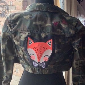 - EUC Recycled GAP girls M (8-9) Camouflage 100% cotton denim jacket